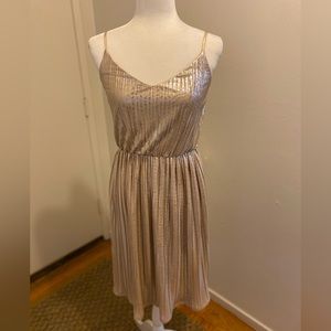 NWOT Just Me Brand Gold Dress